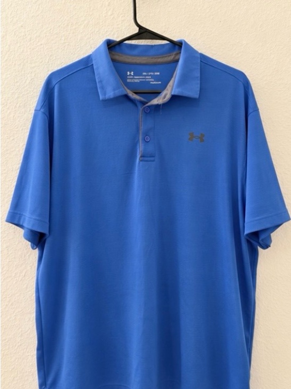 Under Armour Men’s 2XL Blue HeatGear Loose Fit Golf Polo Shirt